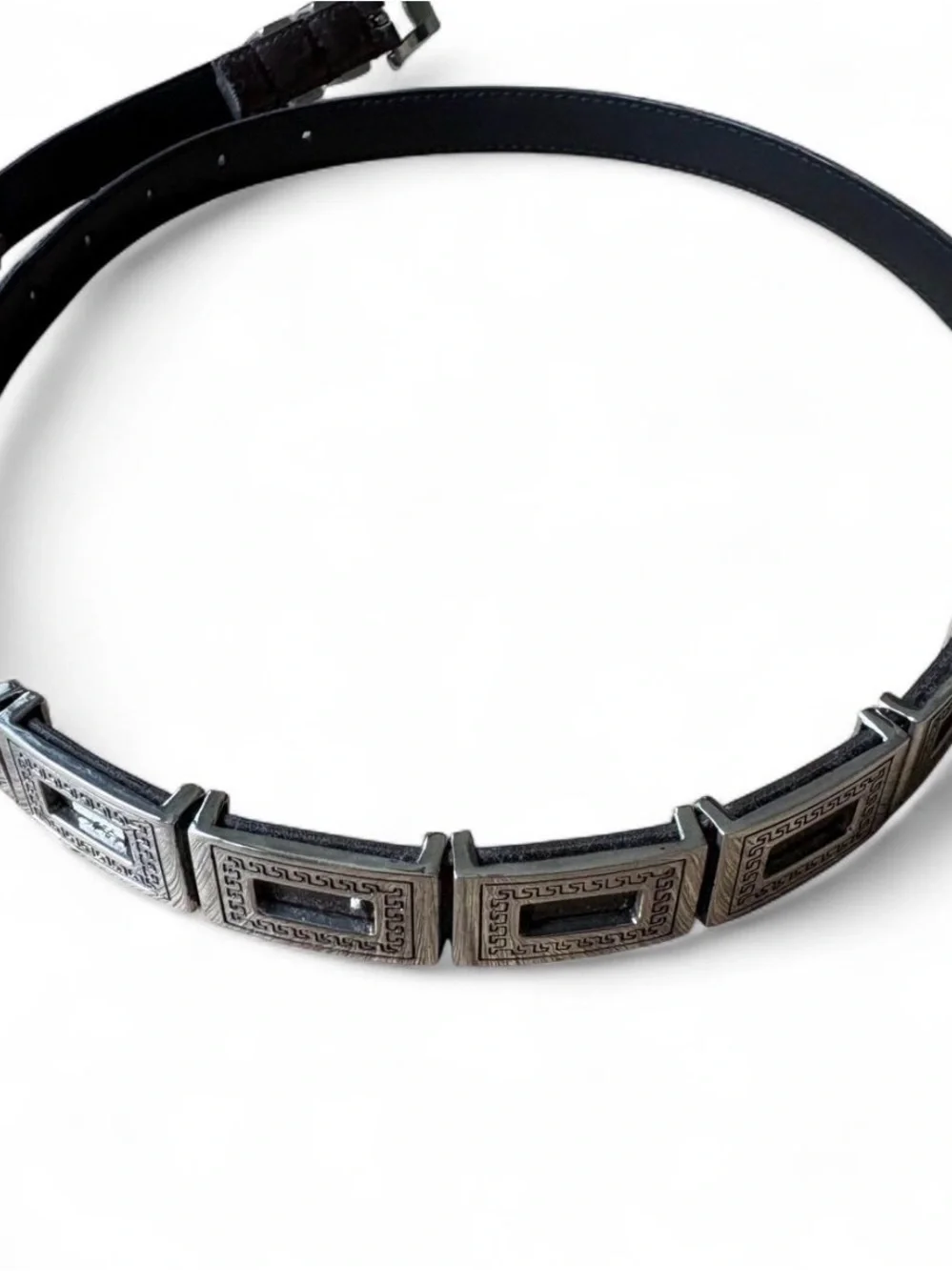 Vintage 90s Greek Key Link Belt
